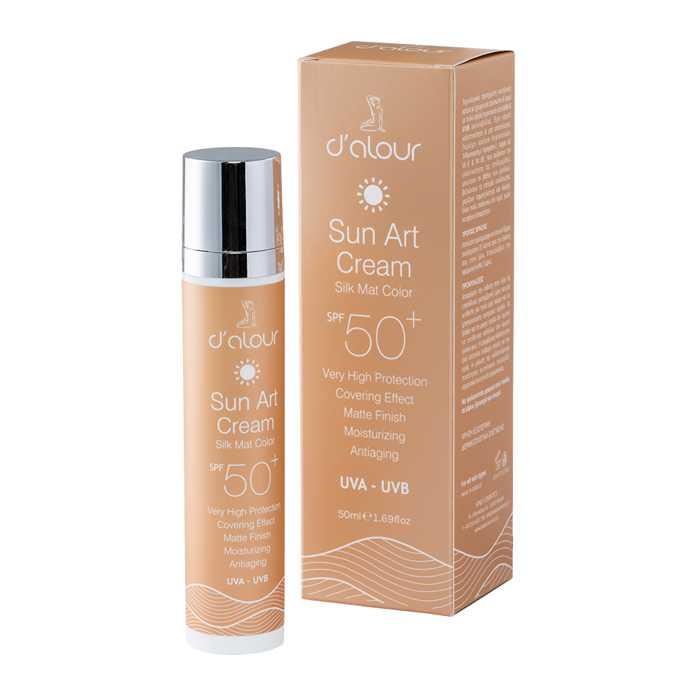 Sun Art Cream SPF 50+ Silk Mat Color (Natural tint)